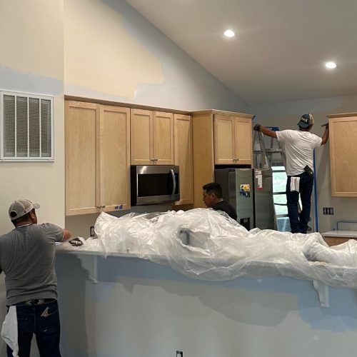 painting in the kitchen